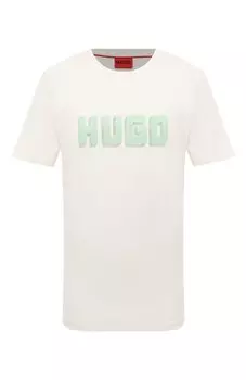Хлопковая футболка HUGO