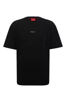 Хлопковая футболка HUGO