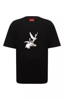 Хлопковая футболка HUGO