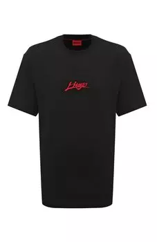 Хлопковая футболка HUGO