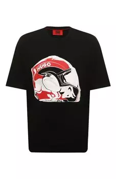 Хлопковая футболка HUGO