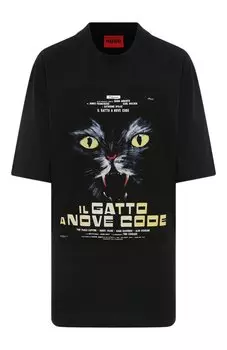 Хлопковая футболка HUGO