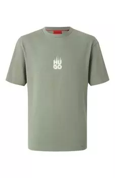 Хлопковая футболка HUGO
