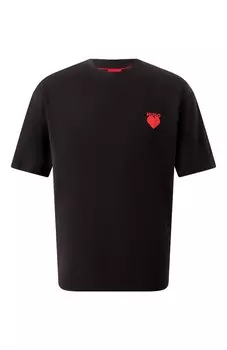 Хлопковая футболка HUGO