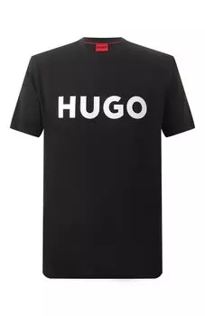 Хлопковая футболка HUGO