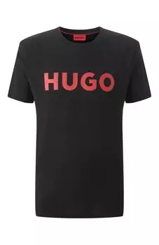 Хлопковая футболка HUGO