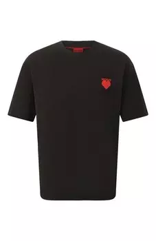 Хлопковая футболка HUGO