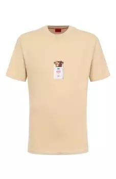 Хлопковая футболка HUGO