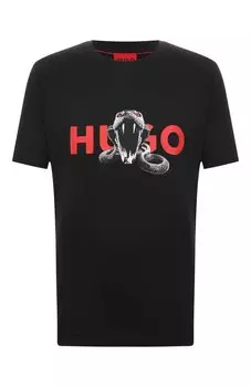 Хлопковая футболка HUGO