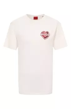 Хлопковая футболка HUGO