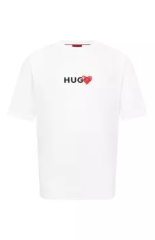 Хлопковая футболка HUGO