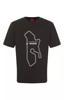 Хлопковая футболка HUGO