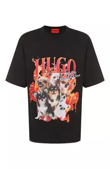 Хлопковая футболка HUGO