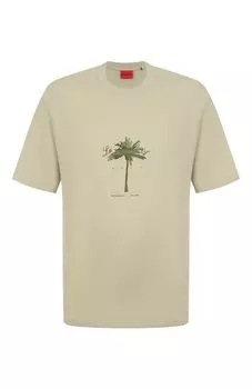 Хлопковая футболка HUGO