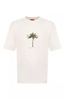 Хлопковая футболка HUGO