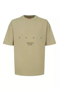 Хлопковая футболка HUGO