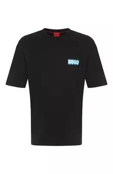 Хлопковая футболка HUGO