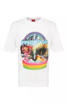 Хлопковая футболка HUGO