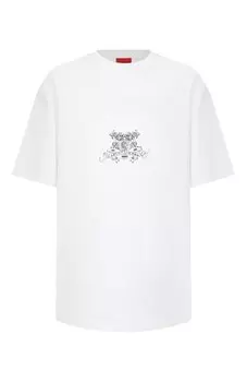 Хлопковая футболка HUGO