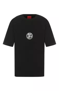 Хлопковая футболка HUGO