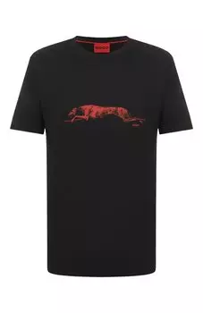 Хлопковая футболка HUGO