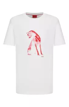 Хлопковая футболка HUGO