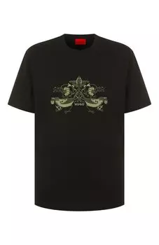 Хлопковая футболка HUGO