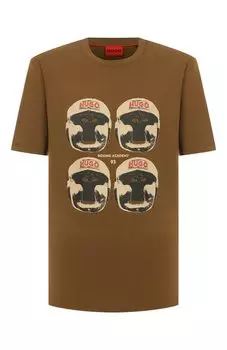 Хлопковая футболка HUGO