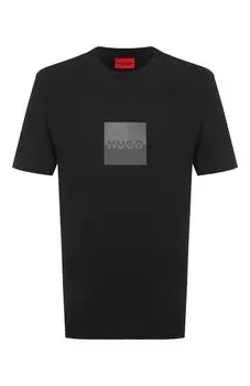 Хлопковая футболка HUGO