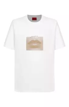 Хлопковая футболка HUGO