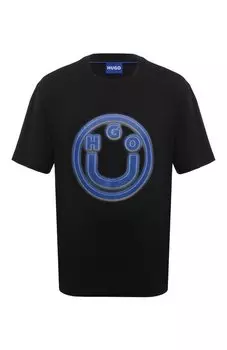 Хлопковая футболка HUGO Blue