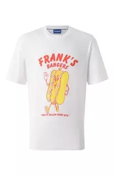 Хлопковая футболка HUGO Blue