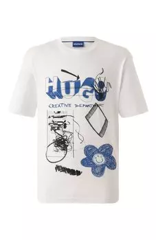 Хлопковая футболка HUGO Blue