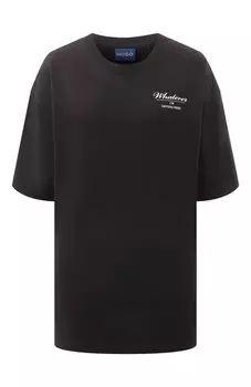 Хлопковая футболка HUGO Blue