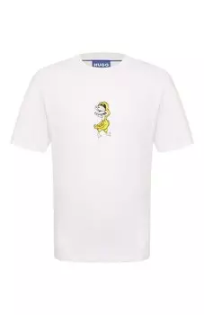 Хлопковая футболка HUGO Blue