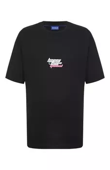 Хлопковая футболка HUGO Blue