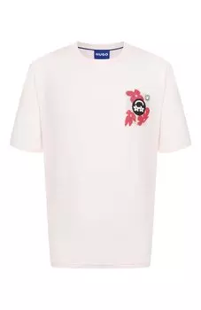 Хлопковая футболка HUGO Blue