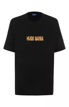 Хлопковая футболка HUGO Blue