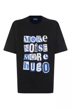 Хлопковая футболка HUGO Blue