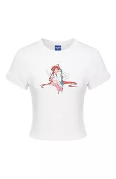 Хлопковая футболка HUGO Blue