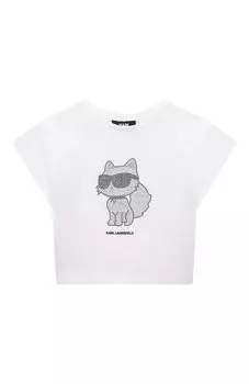 Хлопковая футболка Karl Lagerfeld Kids