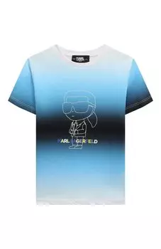 Хлопковая футболка Karl Lagerfeld Kids