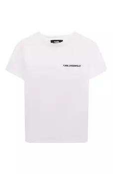Хлопковая футболка Karl Lagerfeld Kids