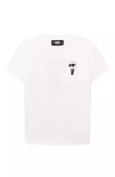 Хлопковая футболка Karl Lagerfeld Kids