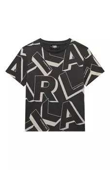 Хлопковая футболка Karl Lagerfeld Kids