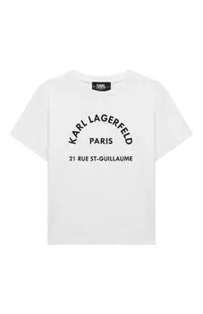 Хлопковая футболка Karl Lagerfeld Kids