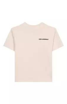 Хлопковая футболка Karl Lagerfeld Kids