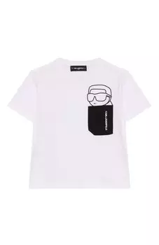 Хлопковая футболка Karl Lagerfeld Kids