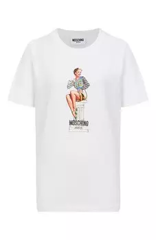 Хлопковая футболка M05CH1NO Jeans