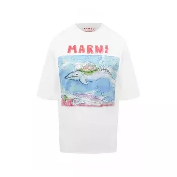 Хлопковая футболка Marni